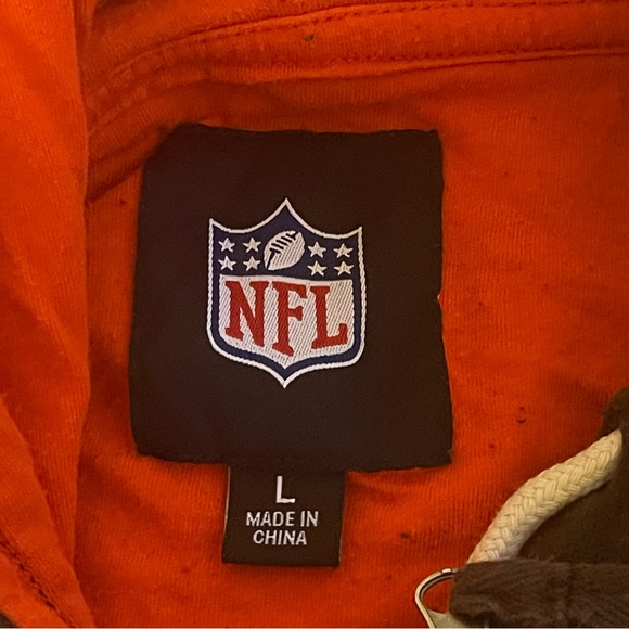 Cleveland Browns Hoodie Men Large Brown Heavyweight Casual Embroidered Logo - Picture 3 of 9